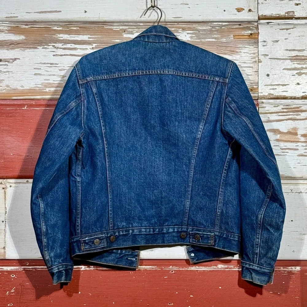 USA 70s Vintage Levi's Denim Jacket Blanket Lined Trucker Jacket Size 34‎ - Picture 4 of 8